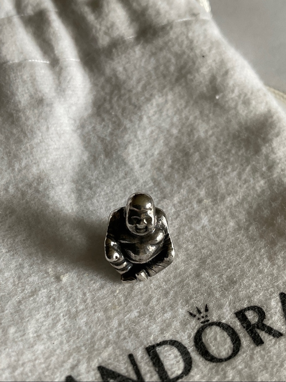 Pandora Silver Laughing Buddha Charm - Silver